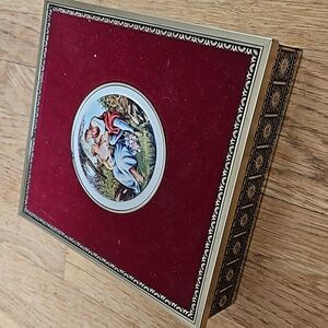 Vintage West Germany velvet tin